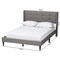 Baxton Studio Casol MidCentury Modern Transitional Grey Fabric Upholstered Full Size Platform Bed 224-13086-ZORO - alternate 9